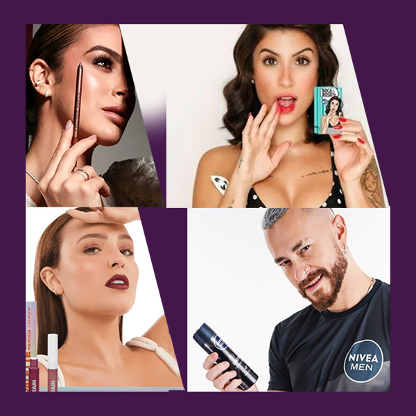 Influenciadores do mercado de cosméticos